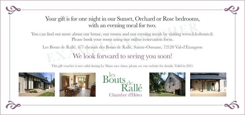 Gift vouchers at Les Bouts de Ralle